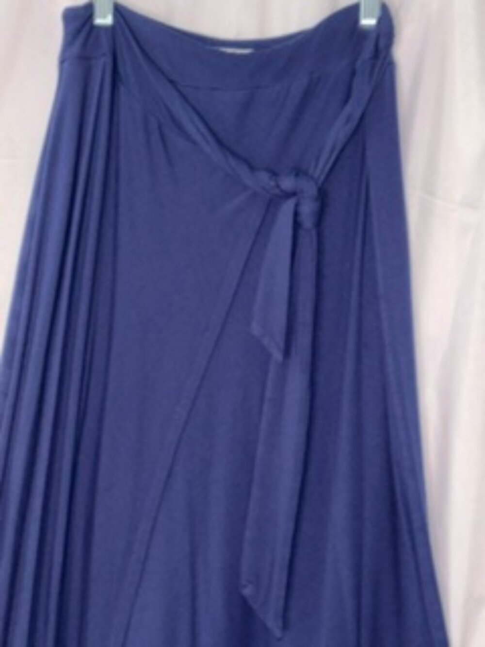 ArtisanNY Navy Blue Faux-Wrap Maxi Skirt/Size Small